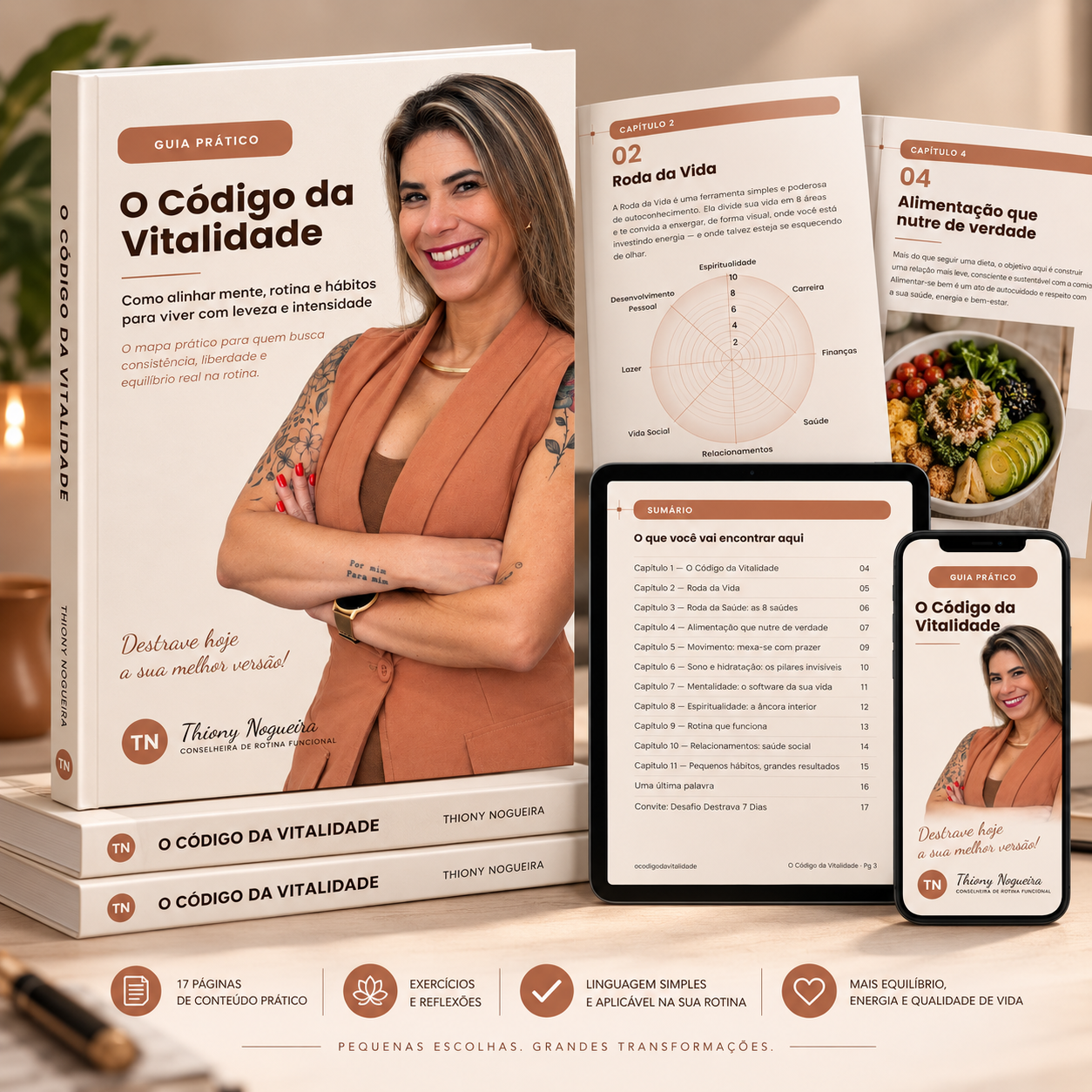 Mockup do guia O Código da Vitalidade